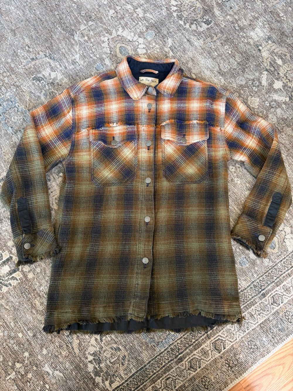 We the free Anneli plaid shirt jacket size small 100% cotton